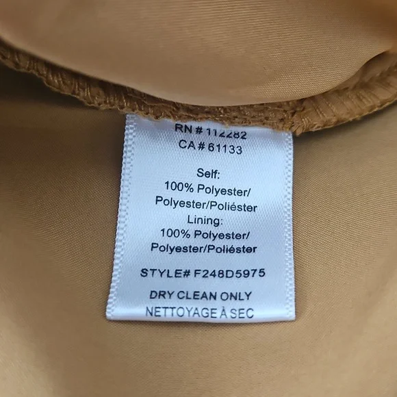 Adelyn Rae Lace V-neck Short Sleeve  Sheath Mini Dress: Color- Mustard - Picture 11 of 11